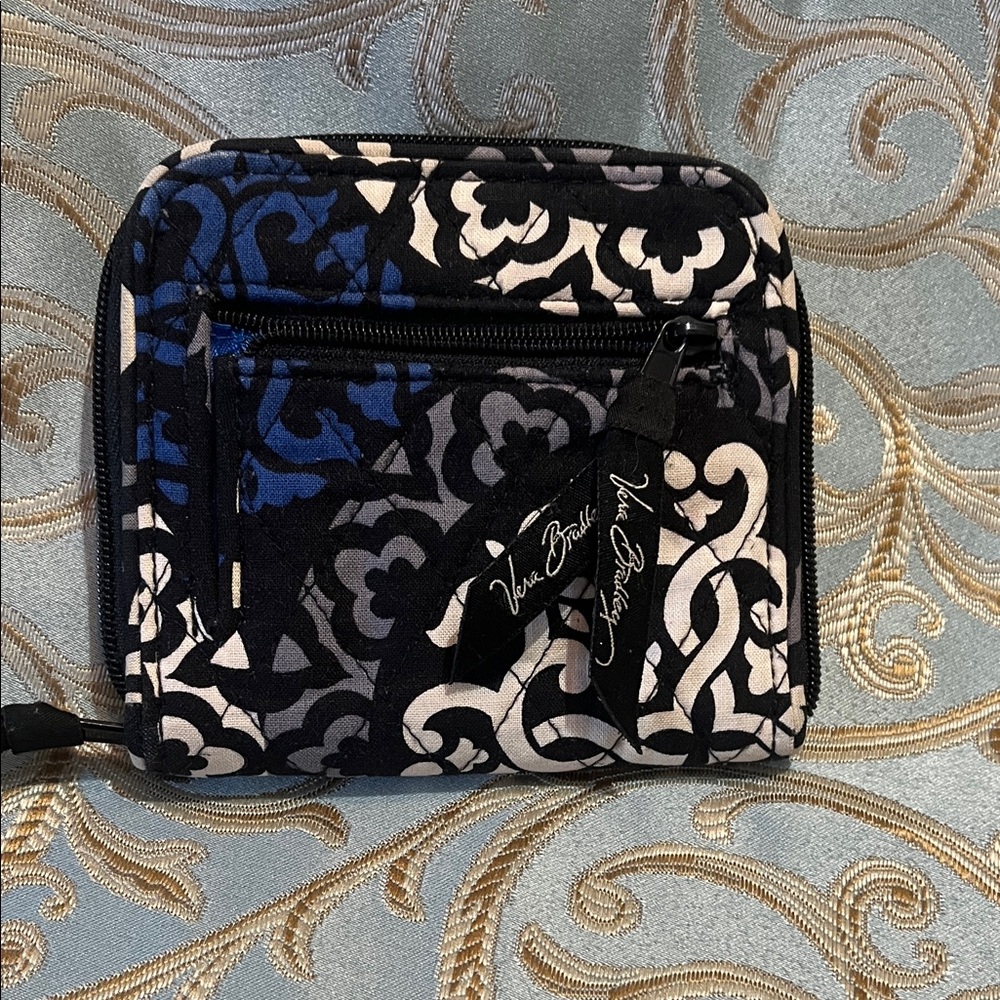 Vera Bradley Black and Blue Patterned billfold